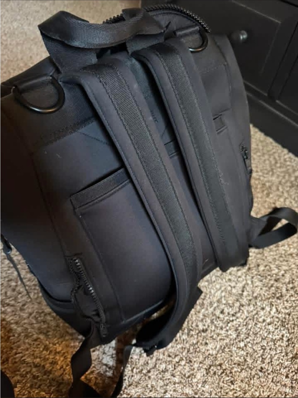 Dagne Dover Black Diaper Bag with Padded Straps